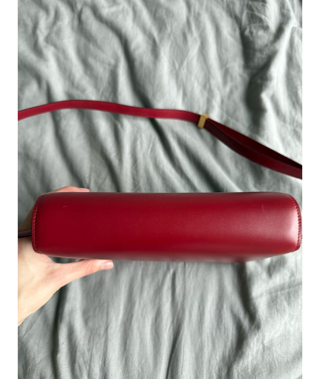 CELINE Красная кожаная сумка через плечо, фото 6