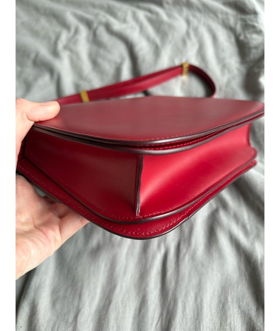 CELINE Красная кожаная сумка через плечо, фото 7
