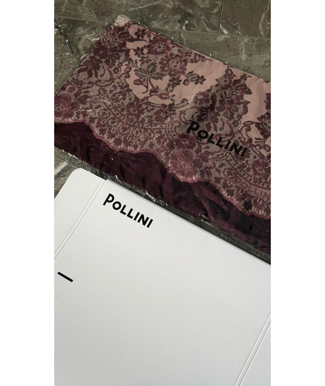 POLLINI Бордовый шелковый платок, фото 7