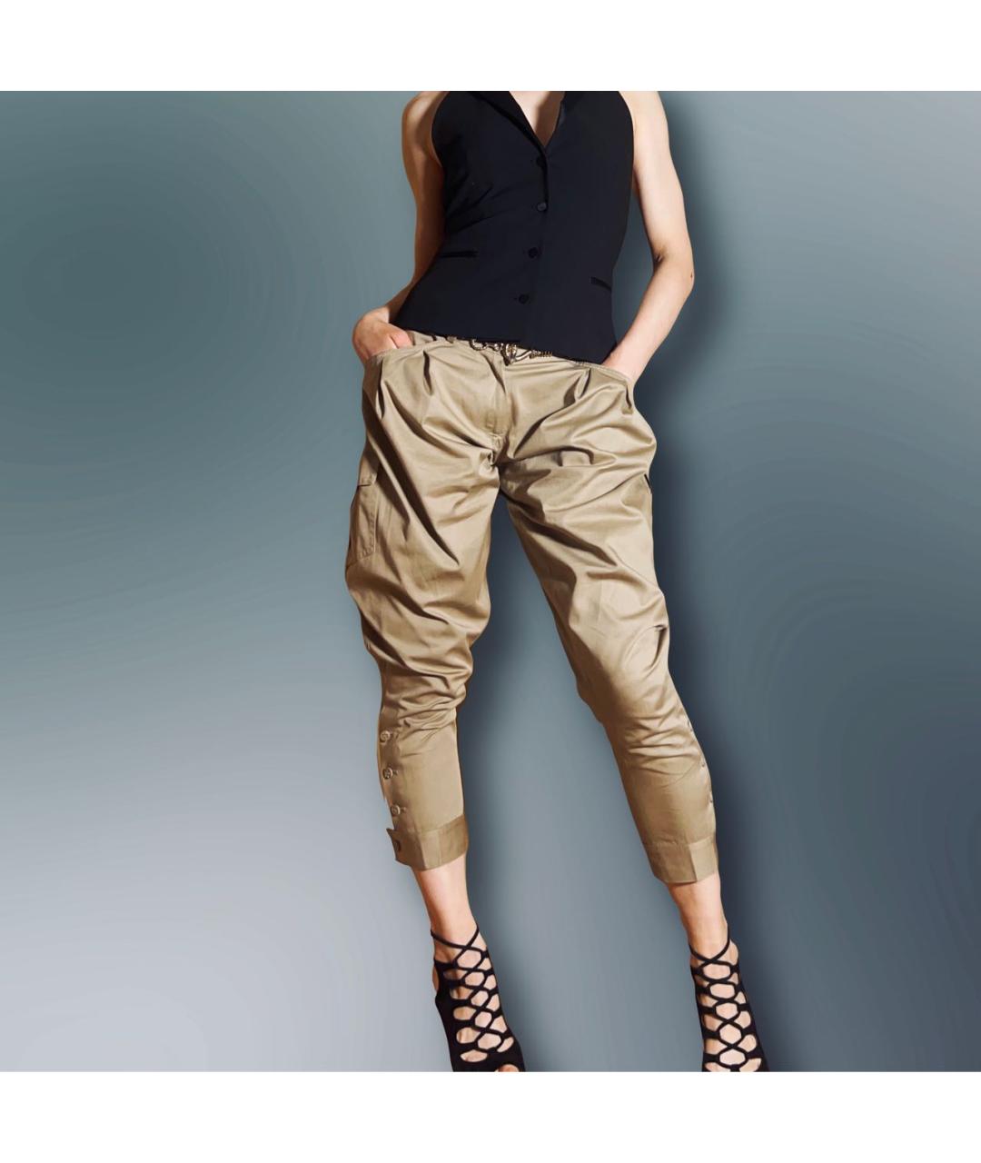 DOLCE&GABBANA Бежевые хлопковые бриджи, фото 6