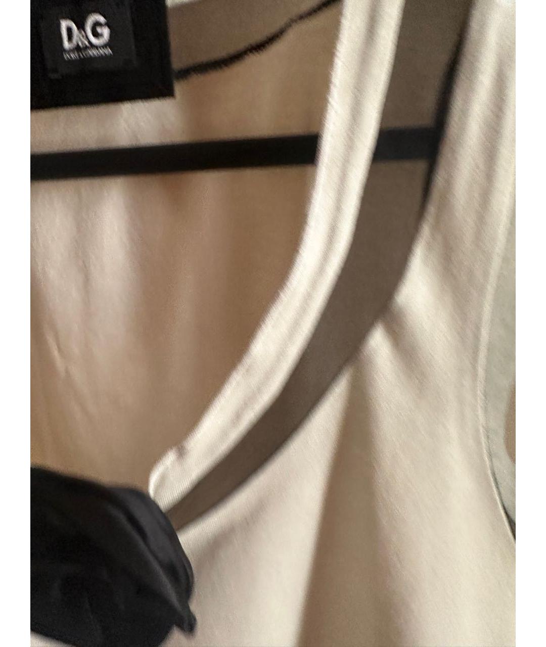 DOLCE&GABBANA Белая хлопковая майка, фото 4