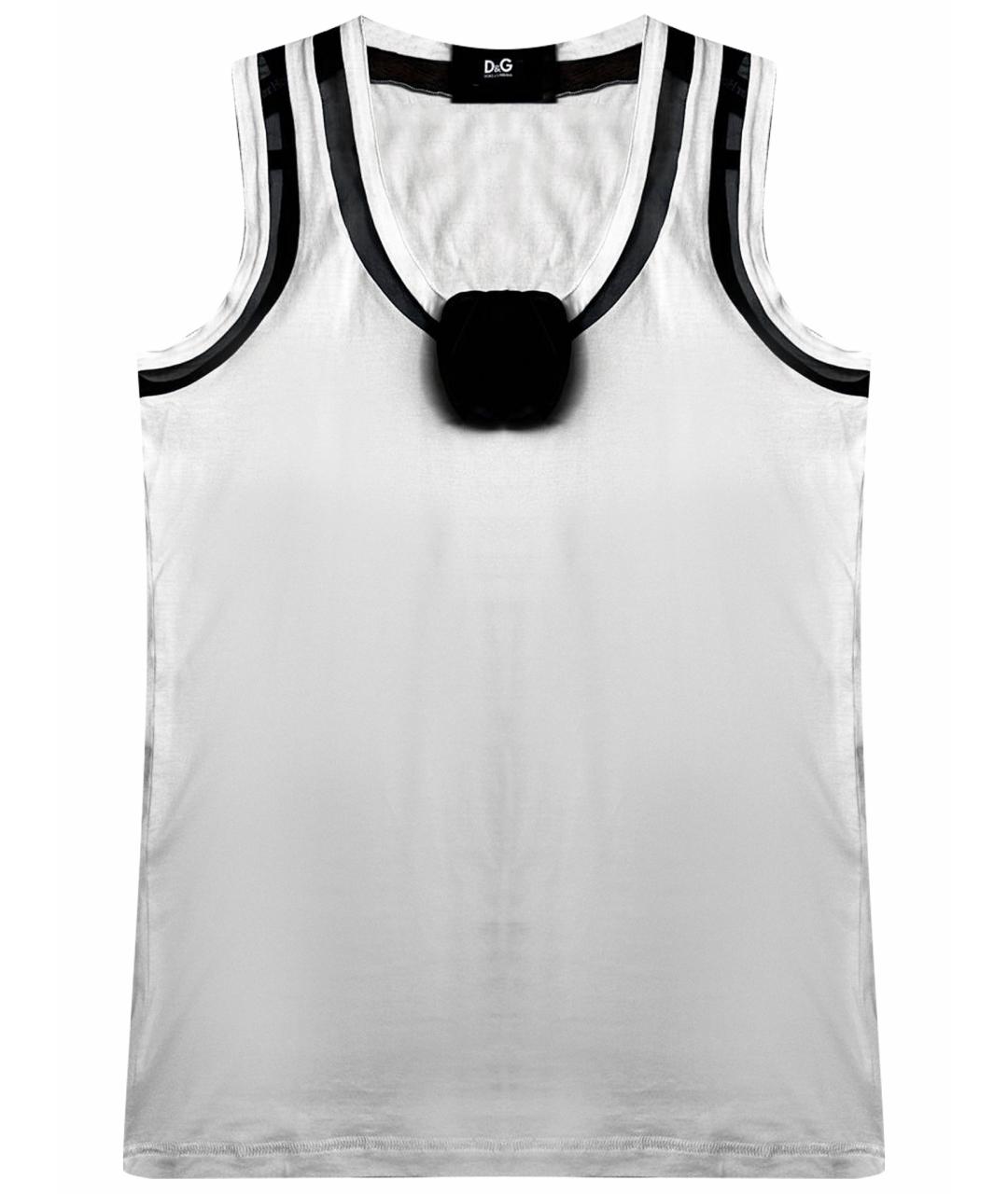 DOLCE&GABBANA Белая хлопковая майка, фото 1