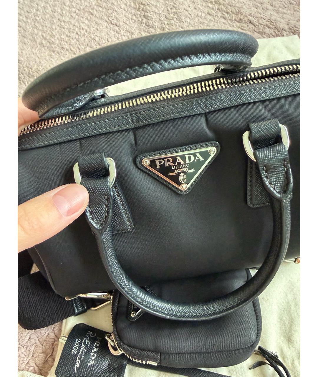 PRADA Черная сумка с короткими ручками, фото 5