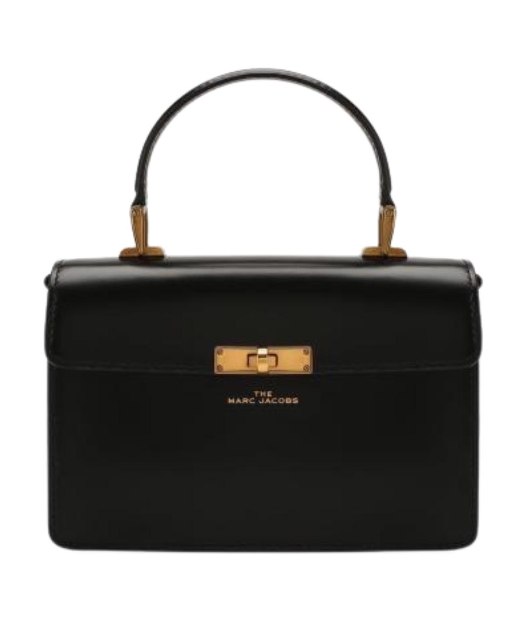 MARC JACOBS Черная кожаная сумка с короткими ручками, фото 1