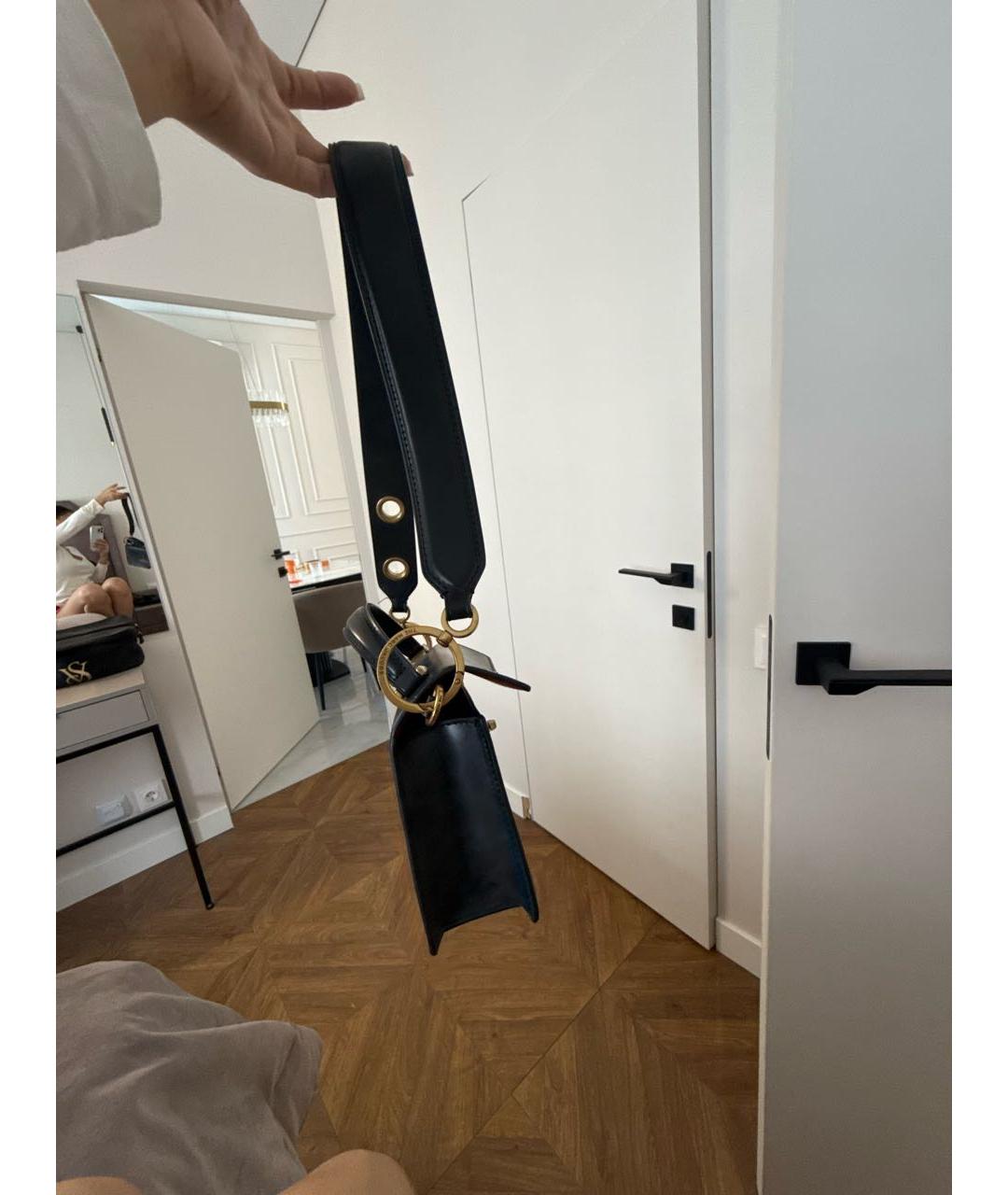 MARC JACOBS Черная кожаная сумка с короткими ручками, фото 3