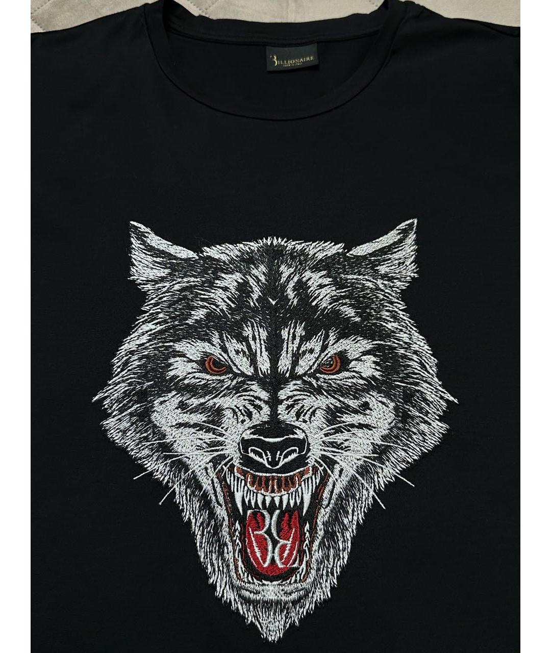 BILLIONAIRE Черная хлопковая футболка, фото 4