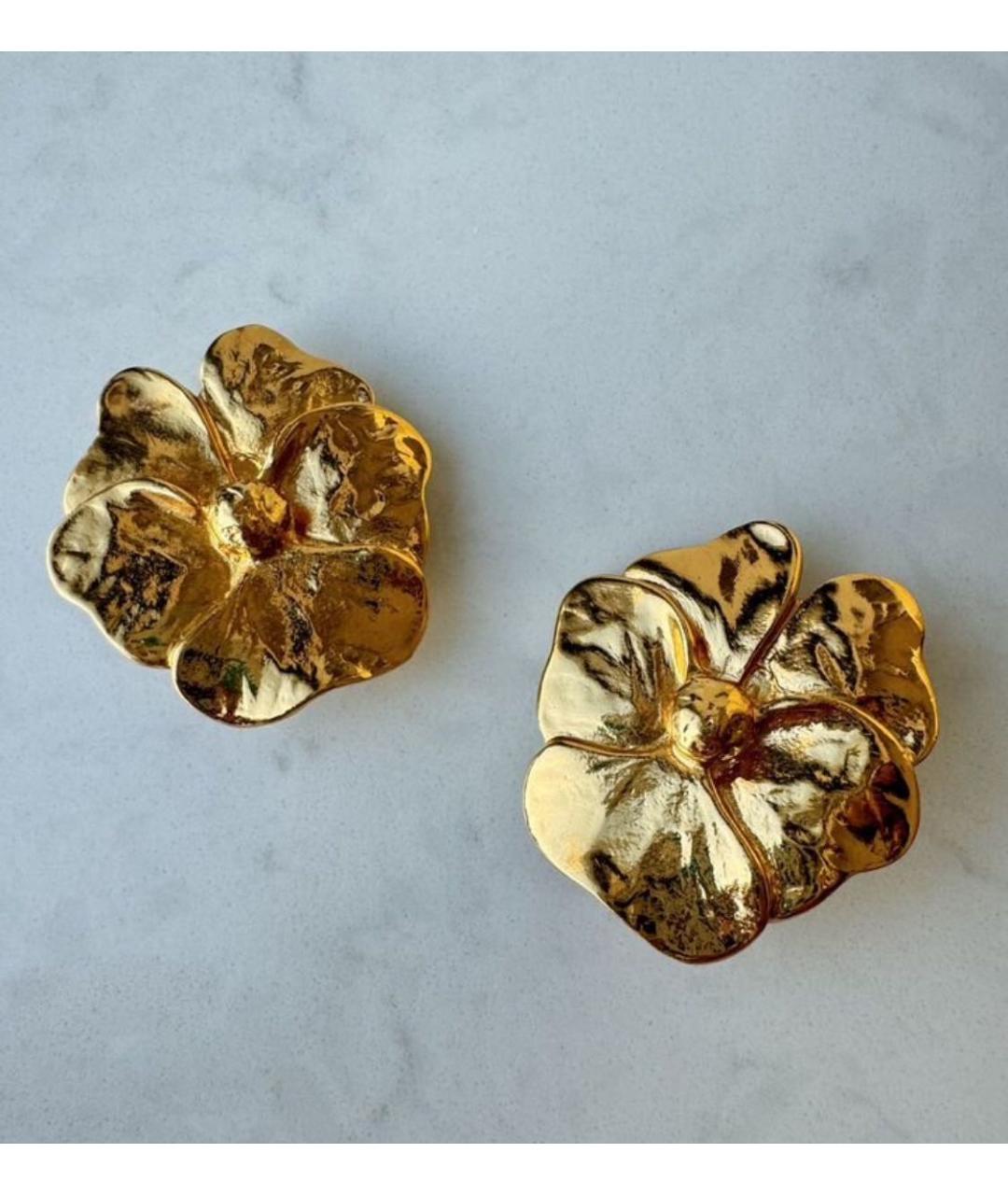 SAINT LAURENT Золотые металлические клипсы, фото 5