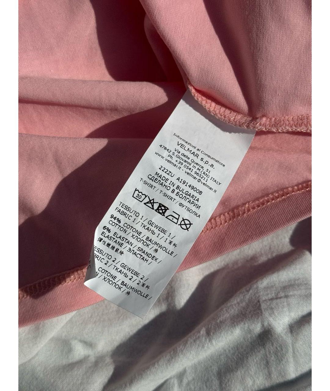 MOSCHINO Розовая хлопковая майка, фото 4