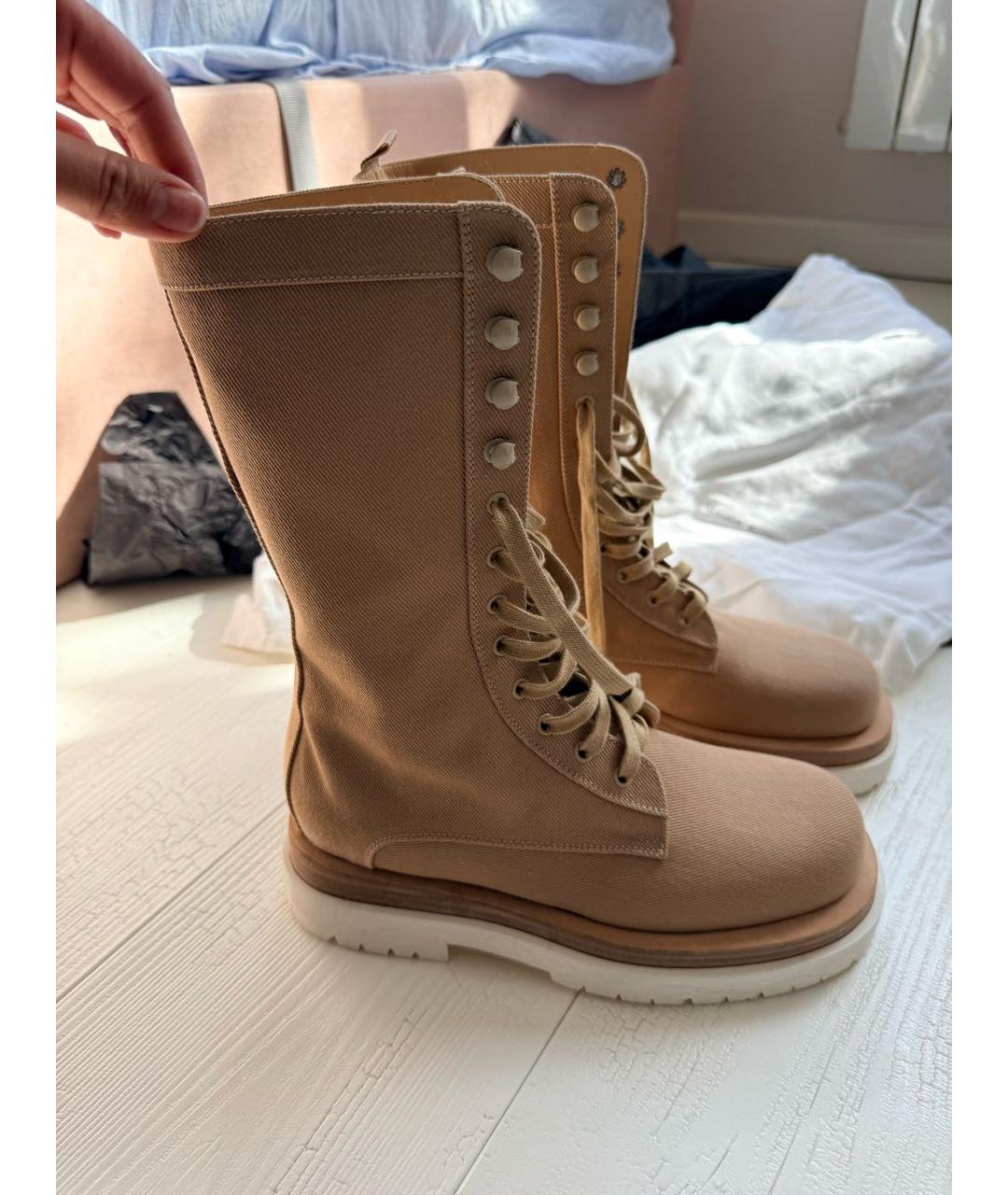 MAGDA BUTRYM Бежевые текстильные ботинки, фото 7