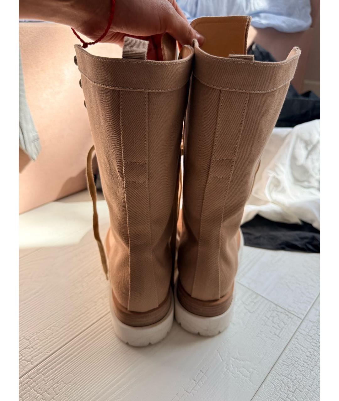 MAGDA BUTRYM Бежевые текстильные ботинки, фото 3