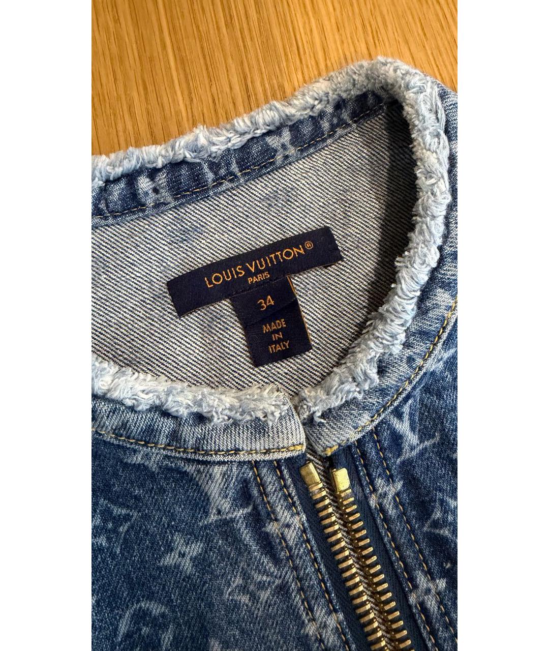 LOUIS VUITTON Синее хлопковое повседневное платье, фото 5