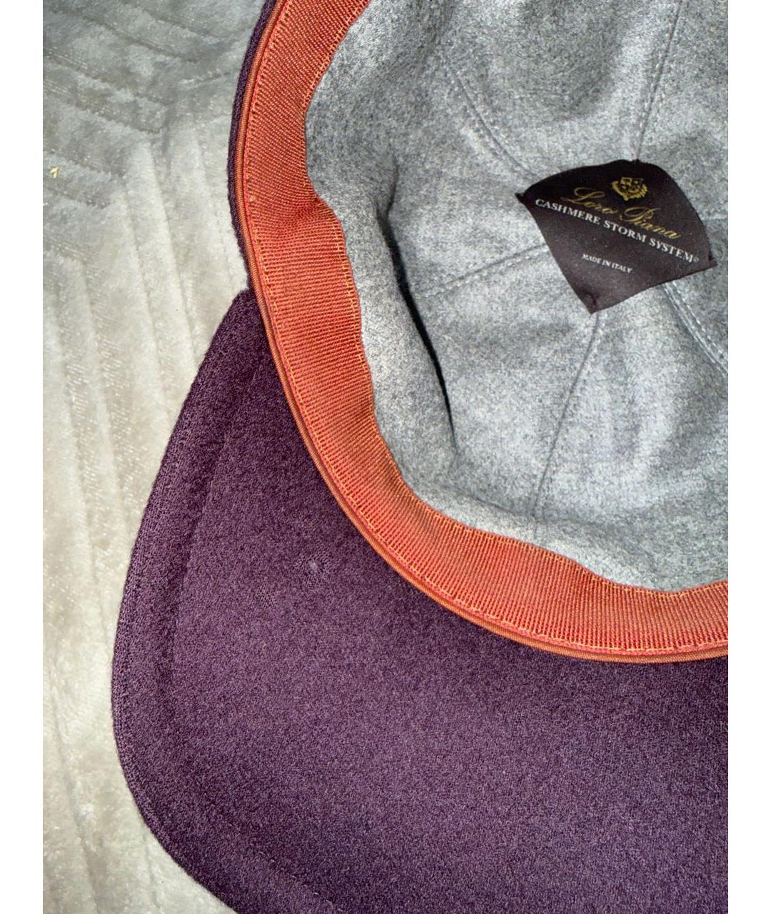LORO PIANA Фиолетовая шерстяная кепка/бейсболка, фото 7