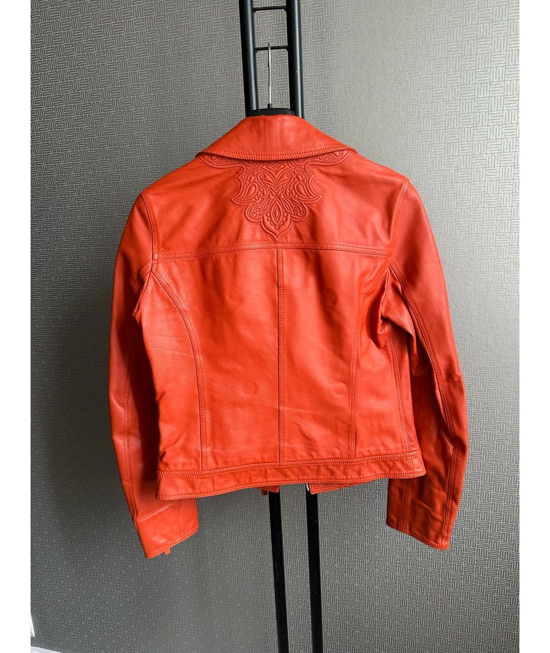 ETRO Оранжевая кожаная куртка, фото 2