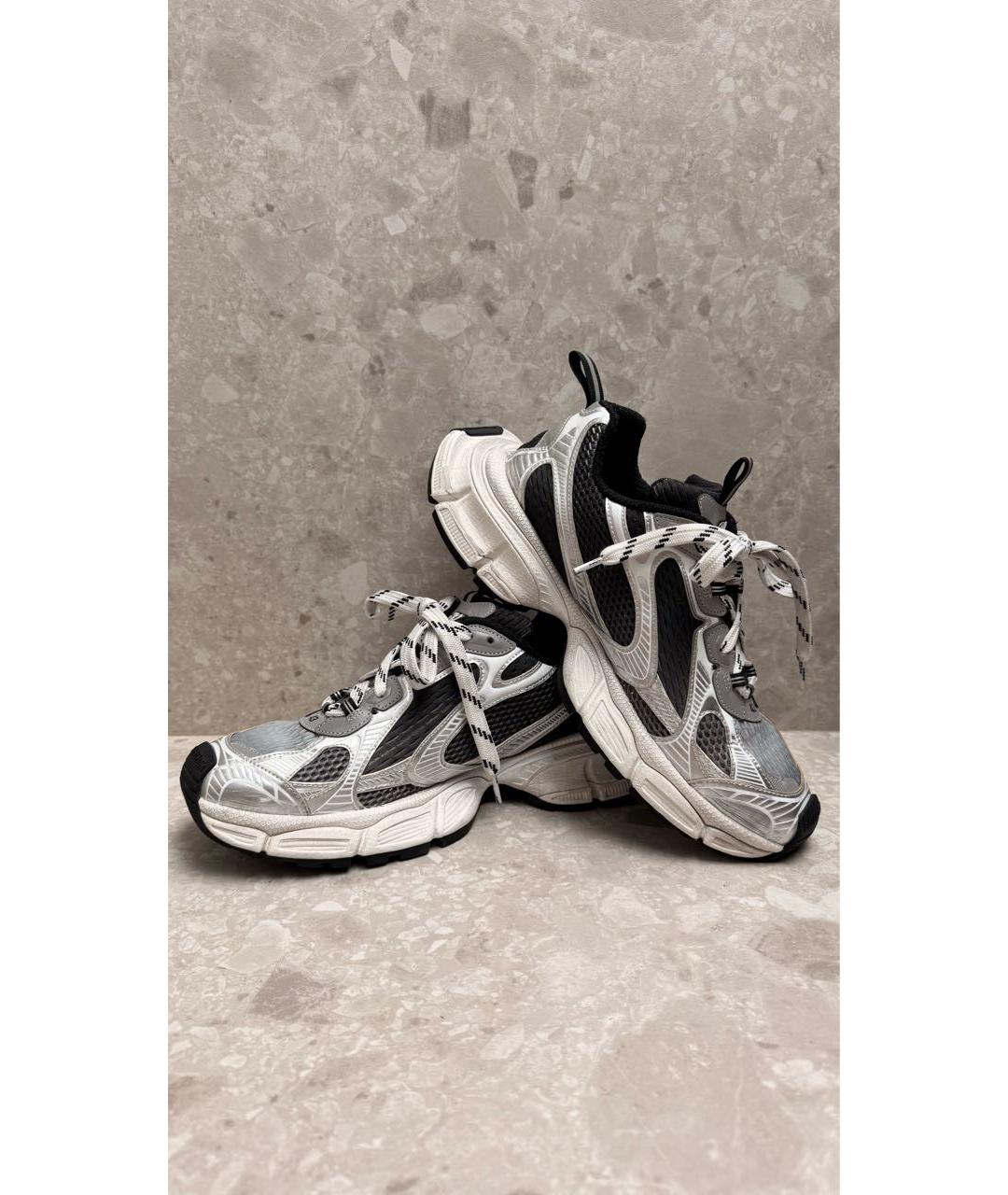 BALENCIAGA Серебряные синтетические низкие кроссовки / кеды, фото 5