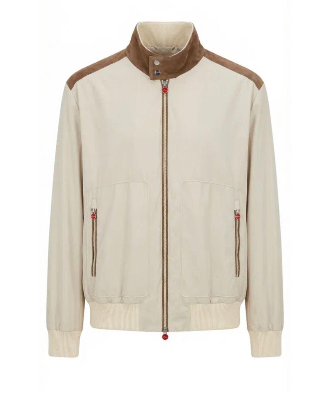 KITON Бежевая полиамидовая куртка, фото 1