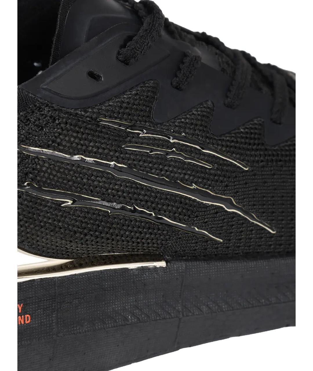 PLEIN SPORT Черные низкие кроссовки / кеды, фото 5