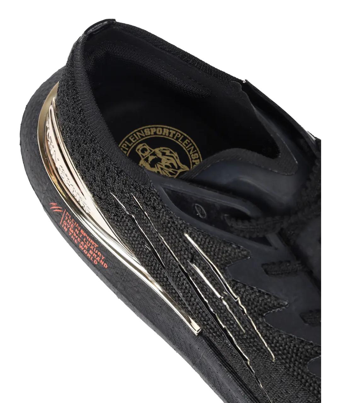 PLEIN SPORT Черные низкие кроссовки / кеды, фото 6