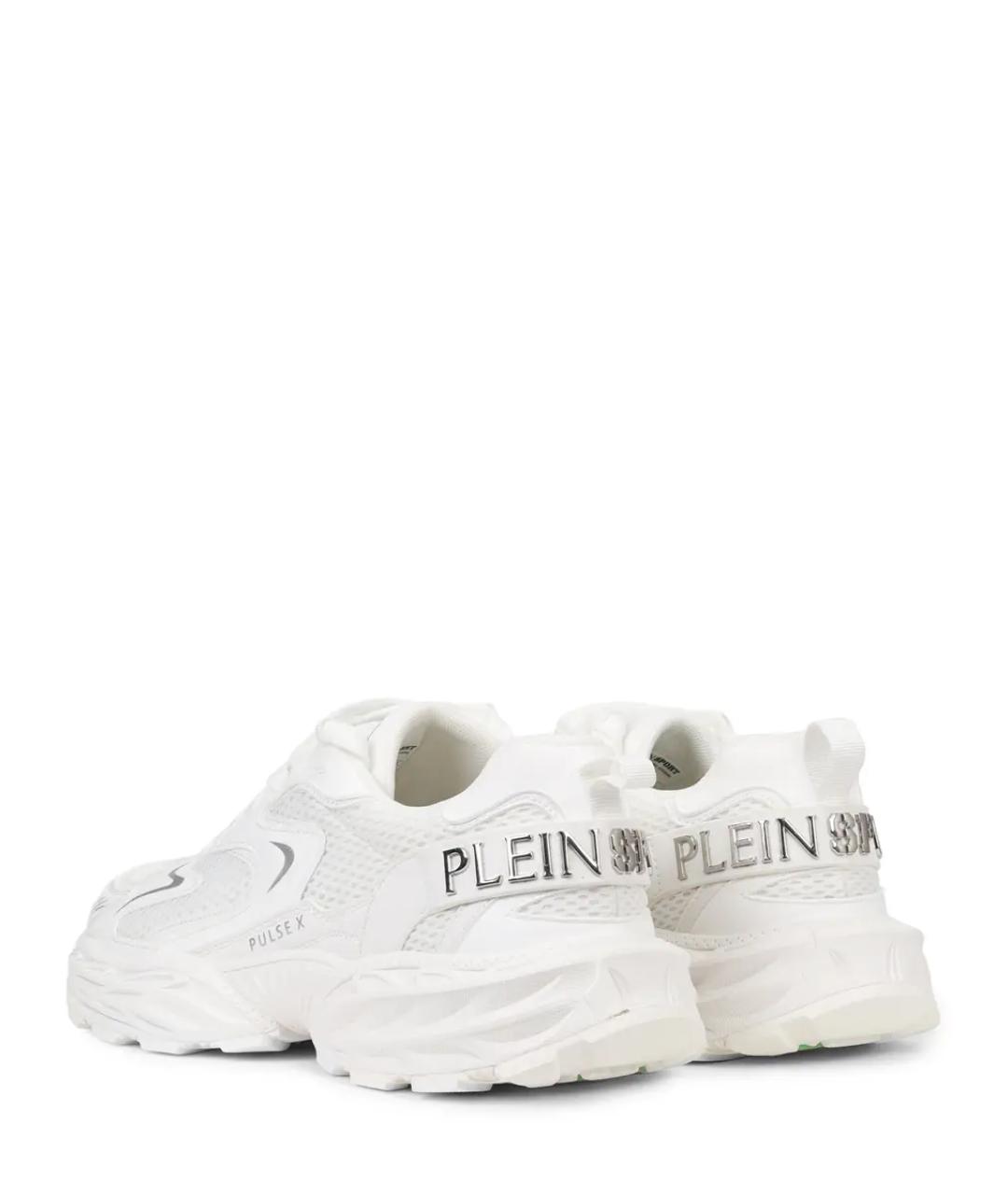 PLEIN SPORT Белые низкие кроссовки / кеды, фото 4