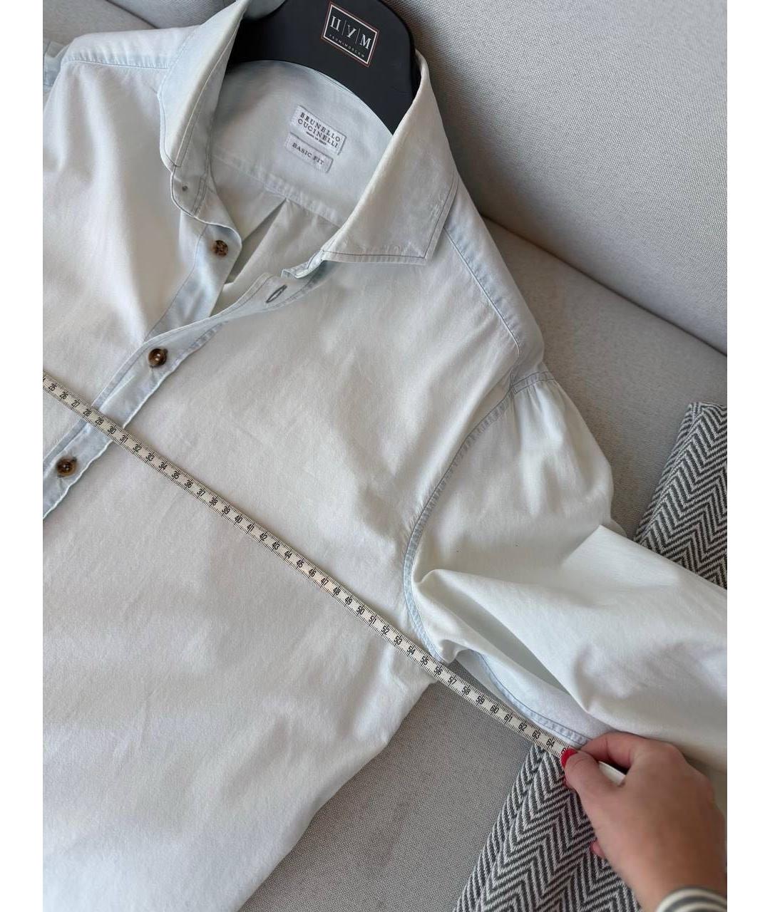 BRUNELLO CUCINELLI Белая кэжуал рубашка, фото 5