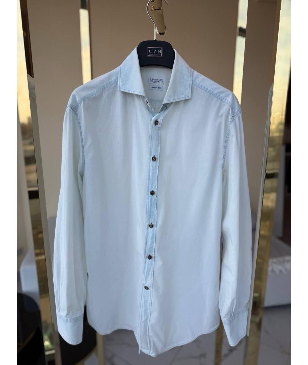 BRUNELLO CUCINELLI Белая кэжуал рубашка, фото 7
