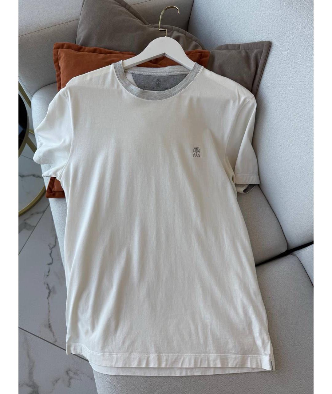 BRUNELLO CUCINELLI Белая футболка, фото 5