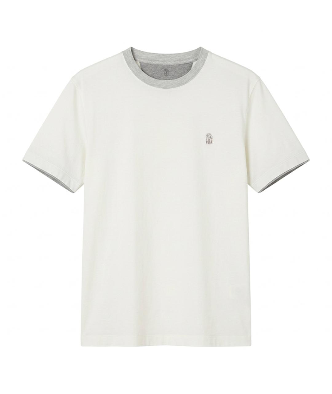 BRUNELLO CUCINELLI Белая футболка, фото 1