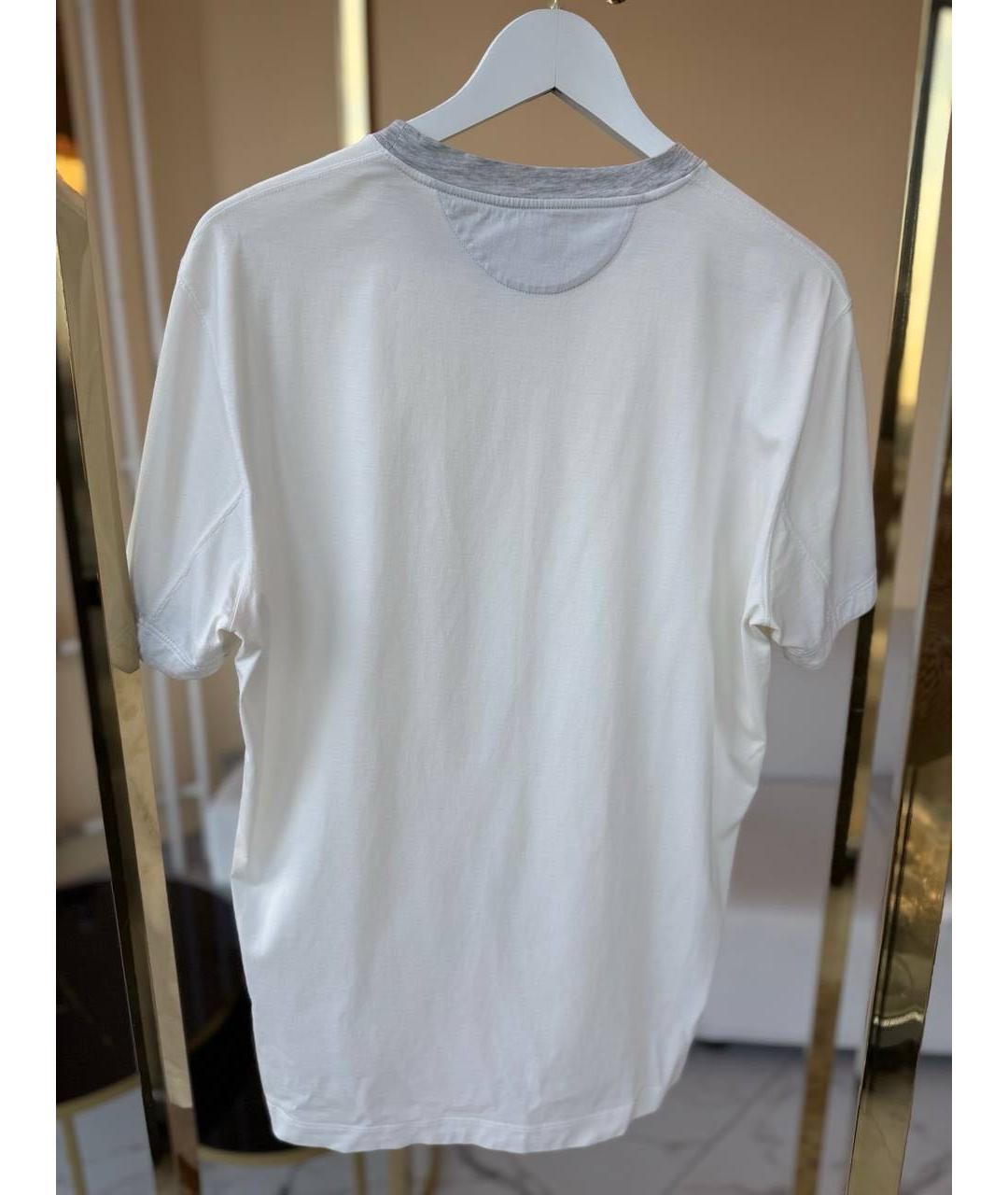 BRUNELLO CUCINELLI Белая футболка, фото 2