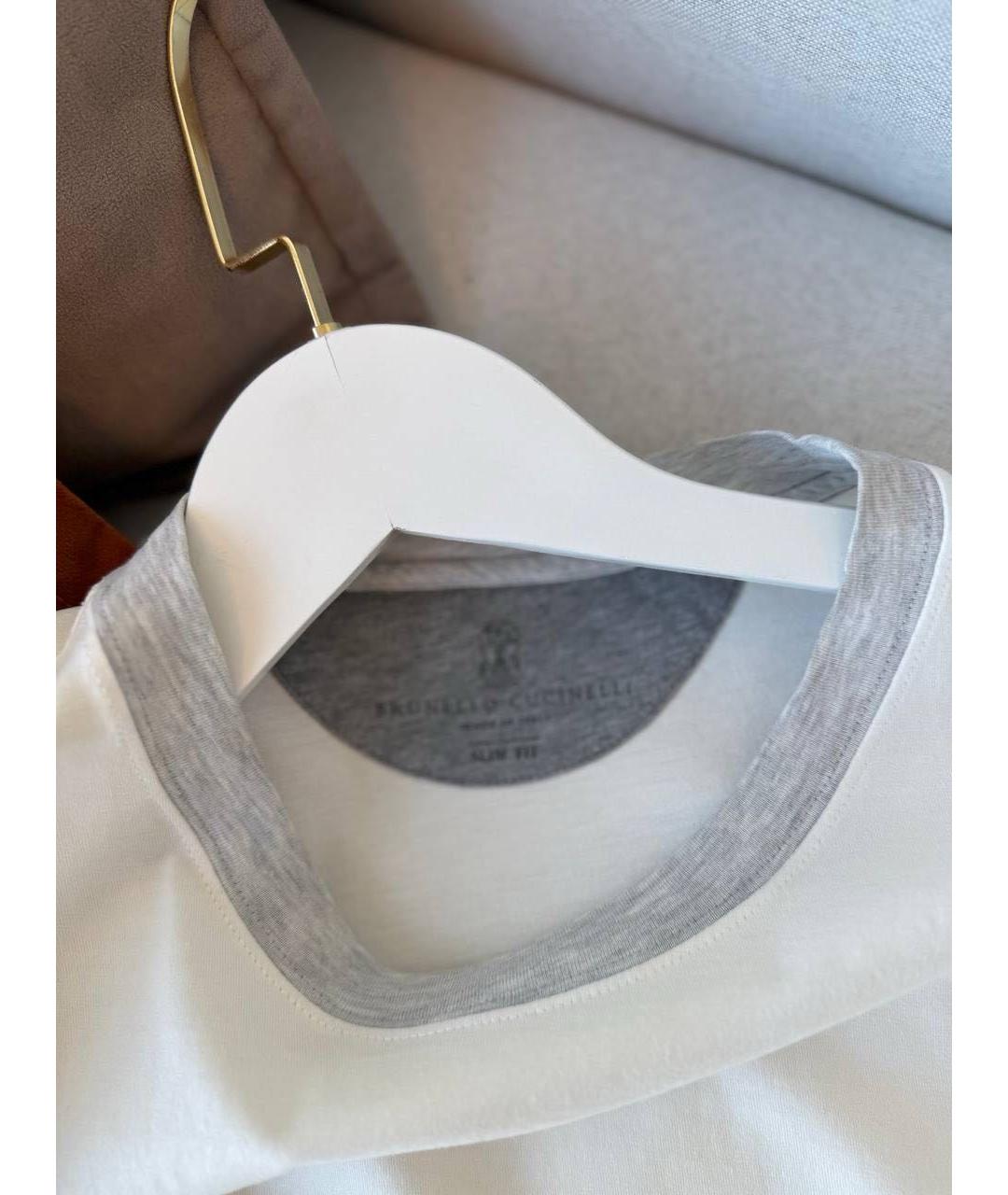 BRUNELLO CUCINELLI Белая футболка, фото 4