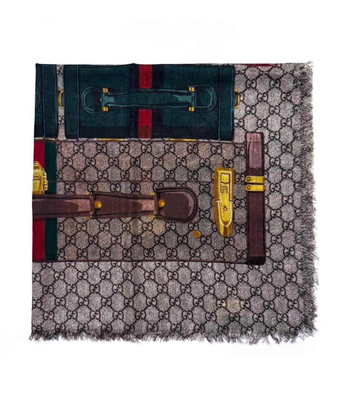 GUCCI Мульти шерстяной платок, фото 1