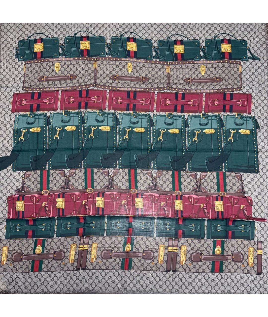 GUCCI Мульти шерстяной платок, фото 4