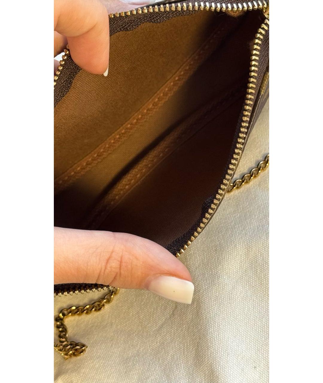 LOUIS VUITTON Коричневая сумка с короткими ручками, фото 4