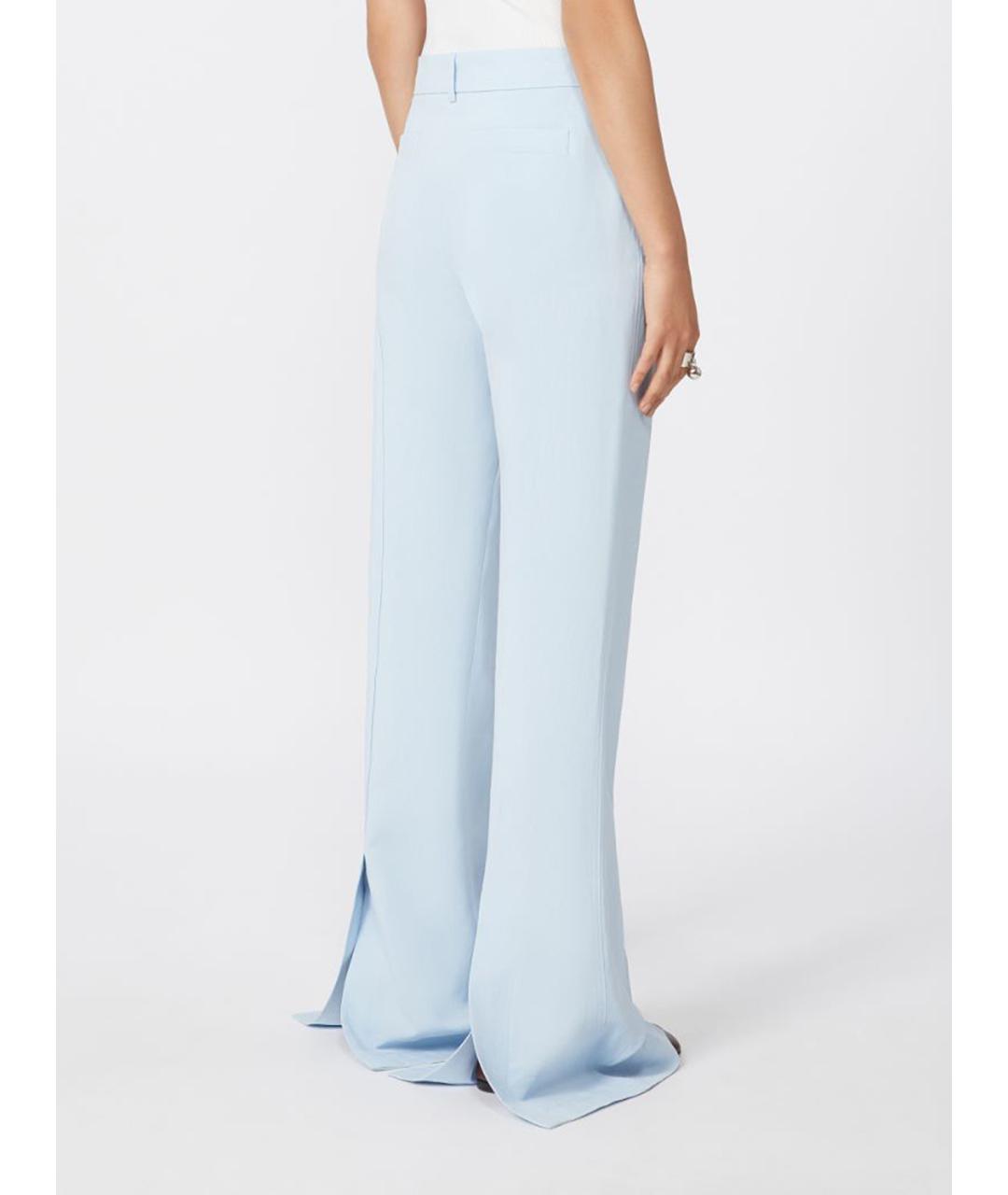 SPORTMAX Синие вискозные брюки широкие, фото 2