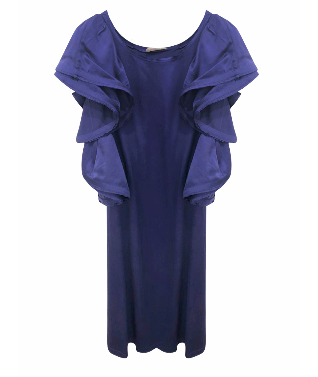 LANVIN Синее шелковое вечернее платье, фото 1