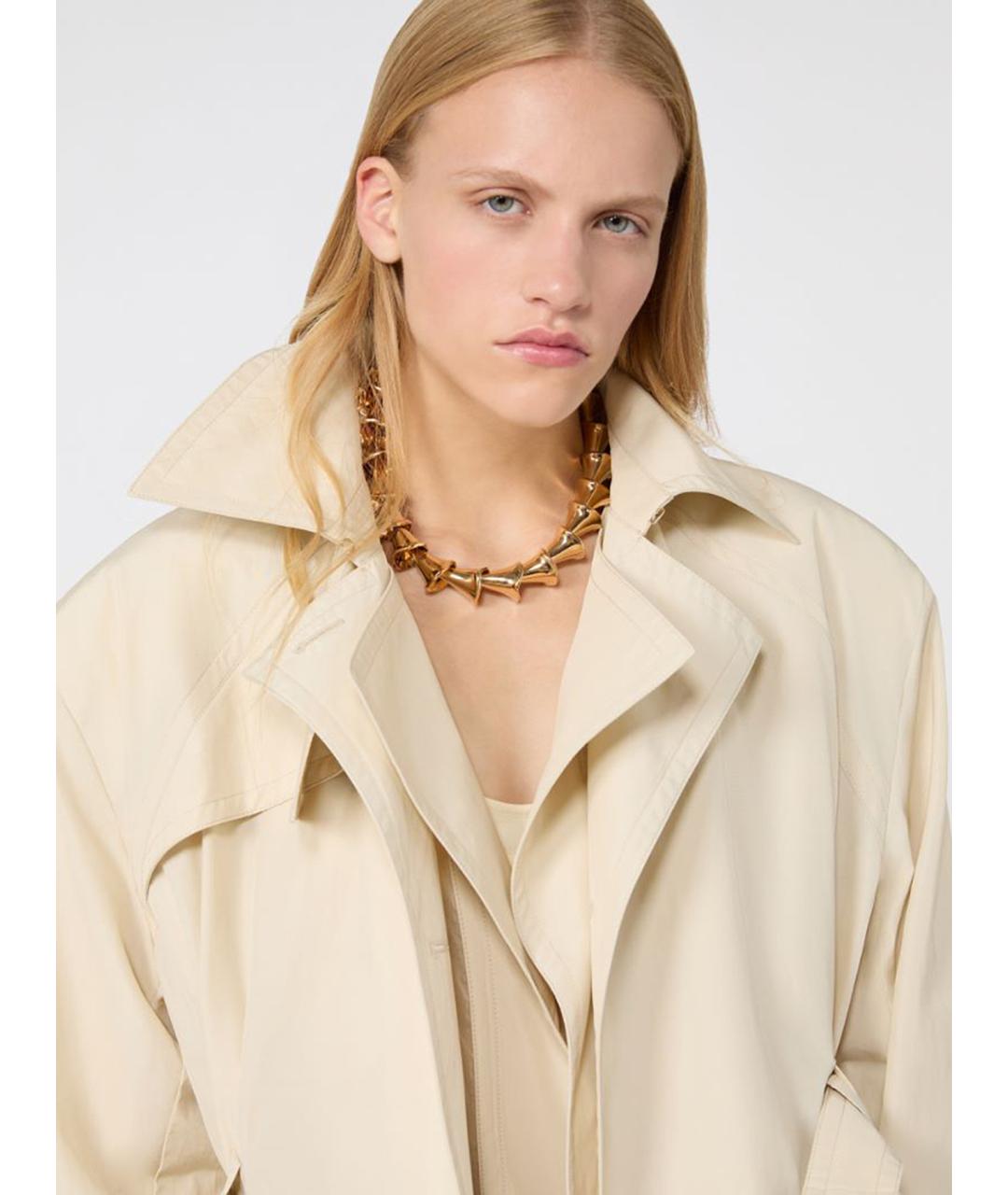 SPORTMAX Золотое металлическое колье, фото 3