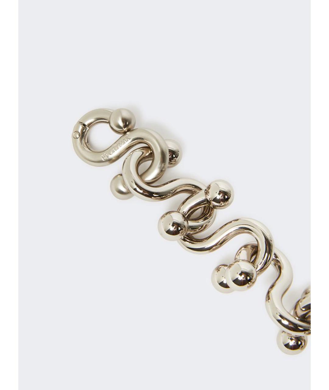 SPORTMAX Серебрянный металлический браслет, фото 3