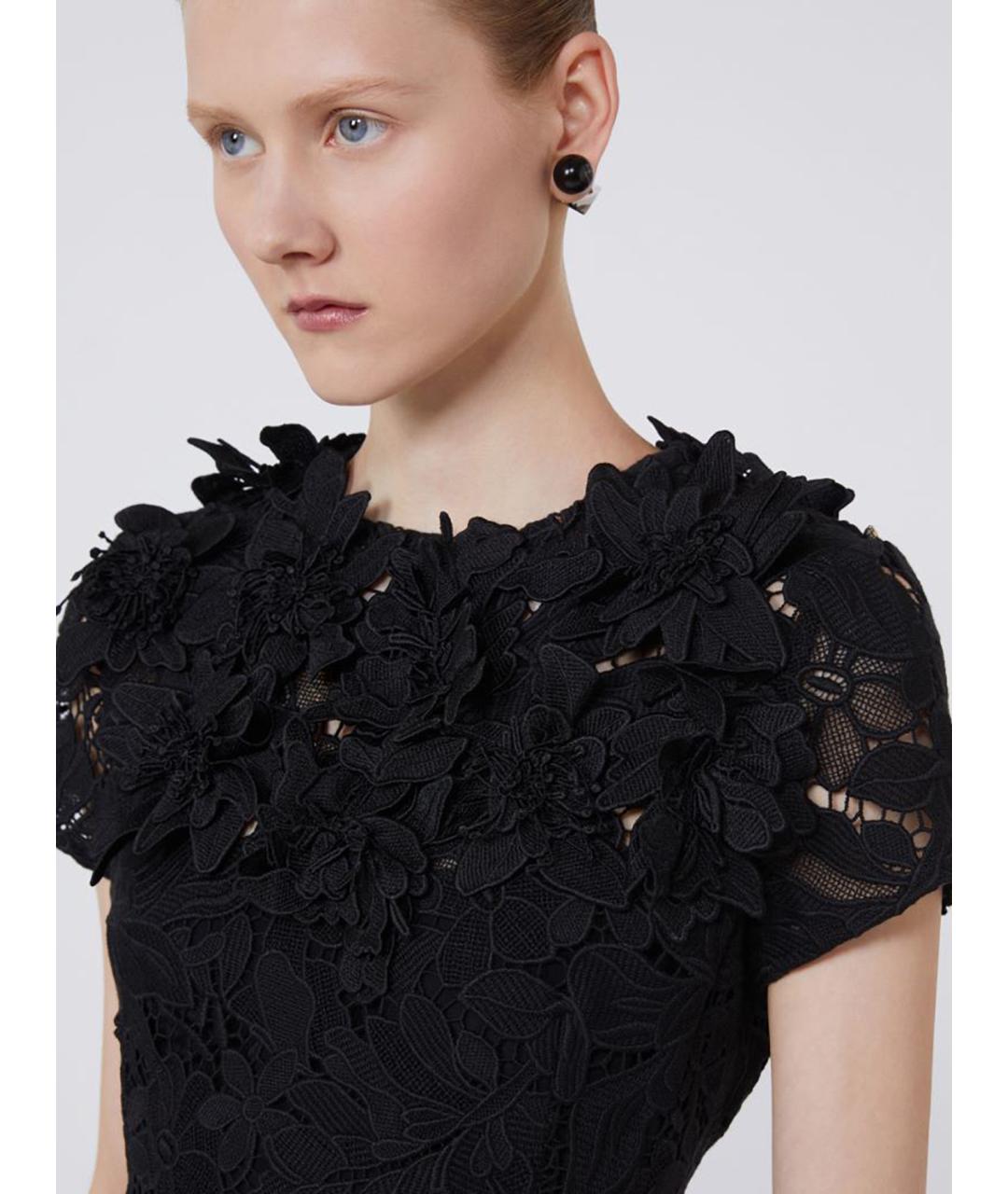 SPORTMAX Черное полиэстеровое повседневное платье, фото 4