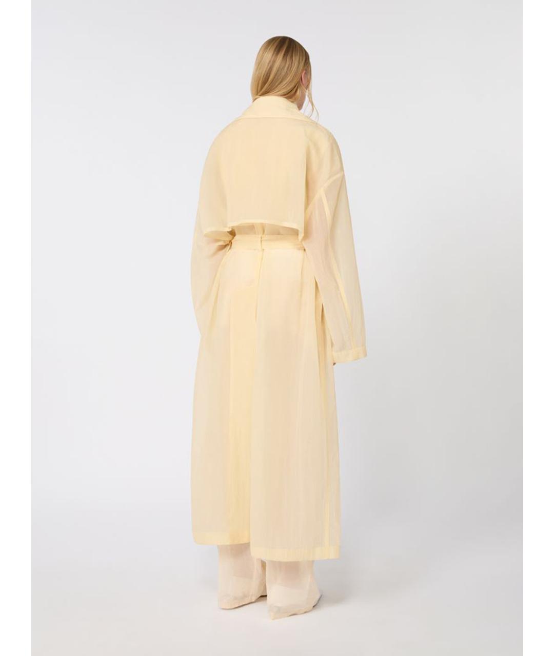 SPORTMAX Бежевый полиамидовый тренч/плащ, фото 4