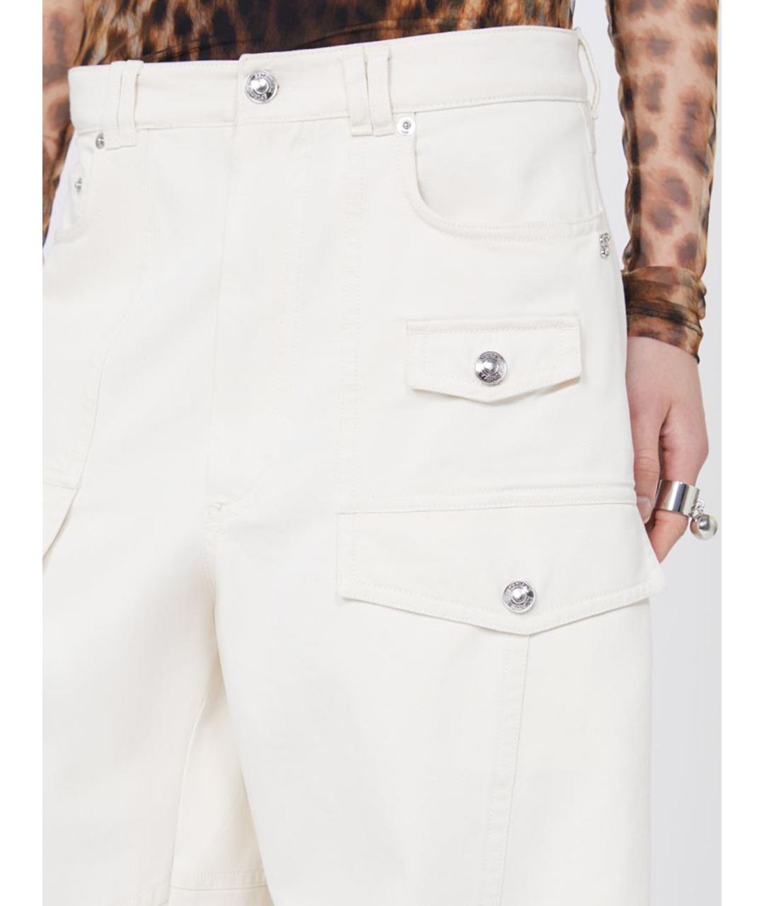 SPORTMAX Бежевые хлопковые брюки широкие, фото 5