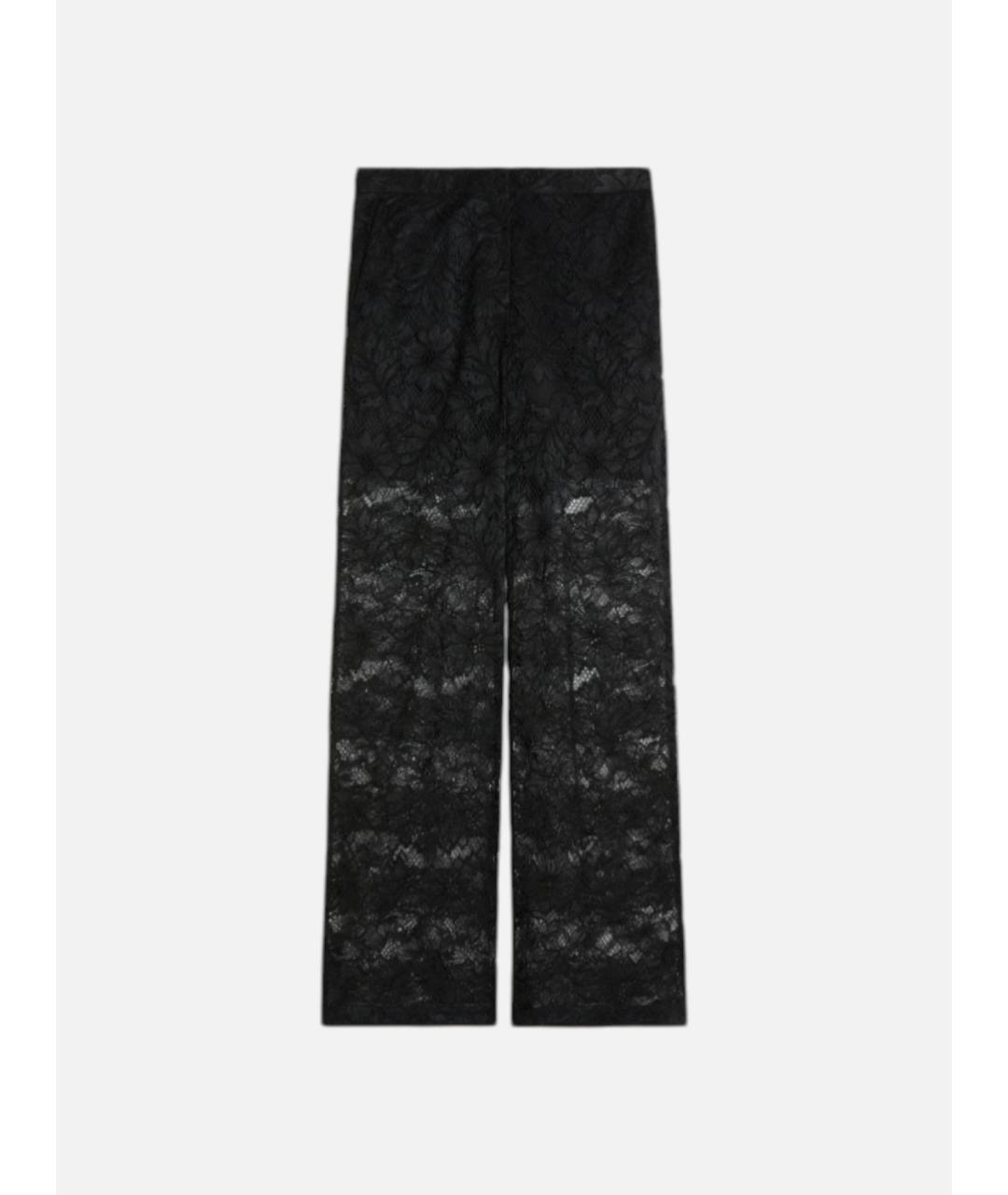 SPORTMAX Черные полиэстеровые прямые брюки, фото 6