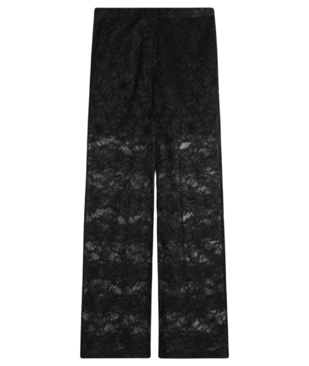 SPORTMAX Черные полиэстеровые прямые брюки, фото 1