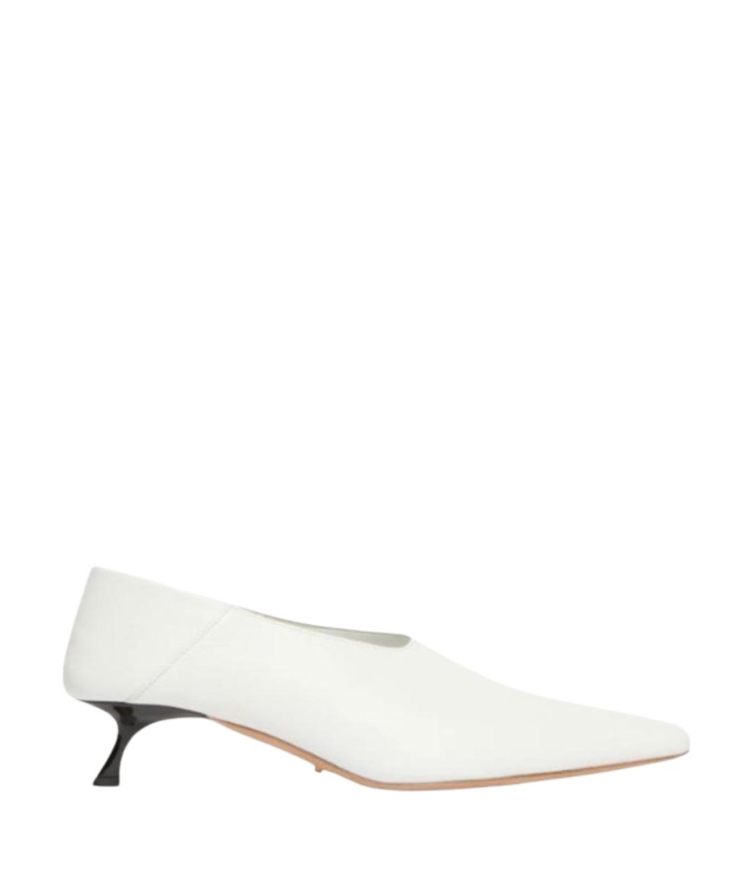 SPORTMAX Белые кожаные туфли, фото 1