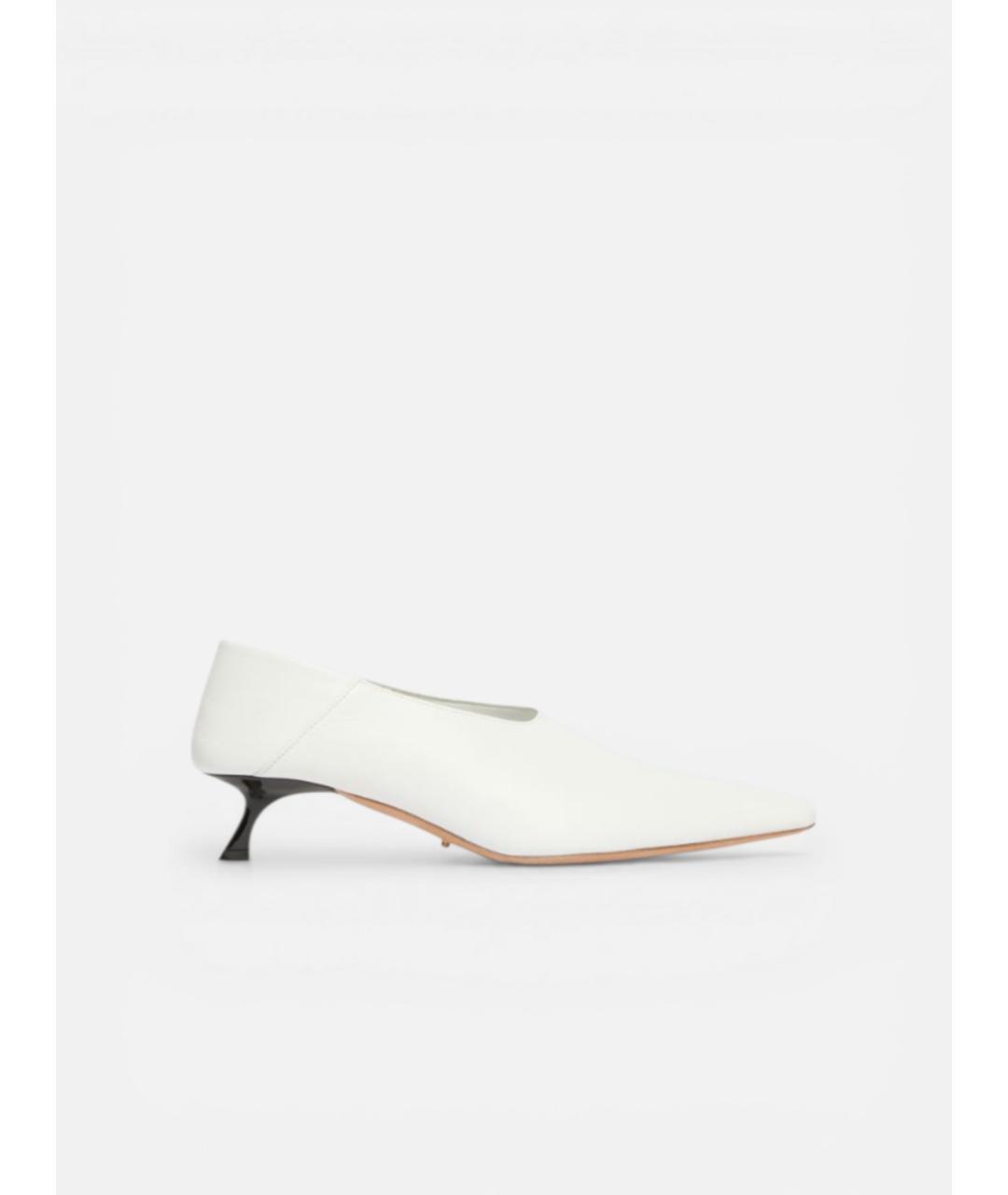 SPORTMAX Белые кожаные туфли, фото 6