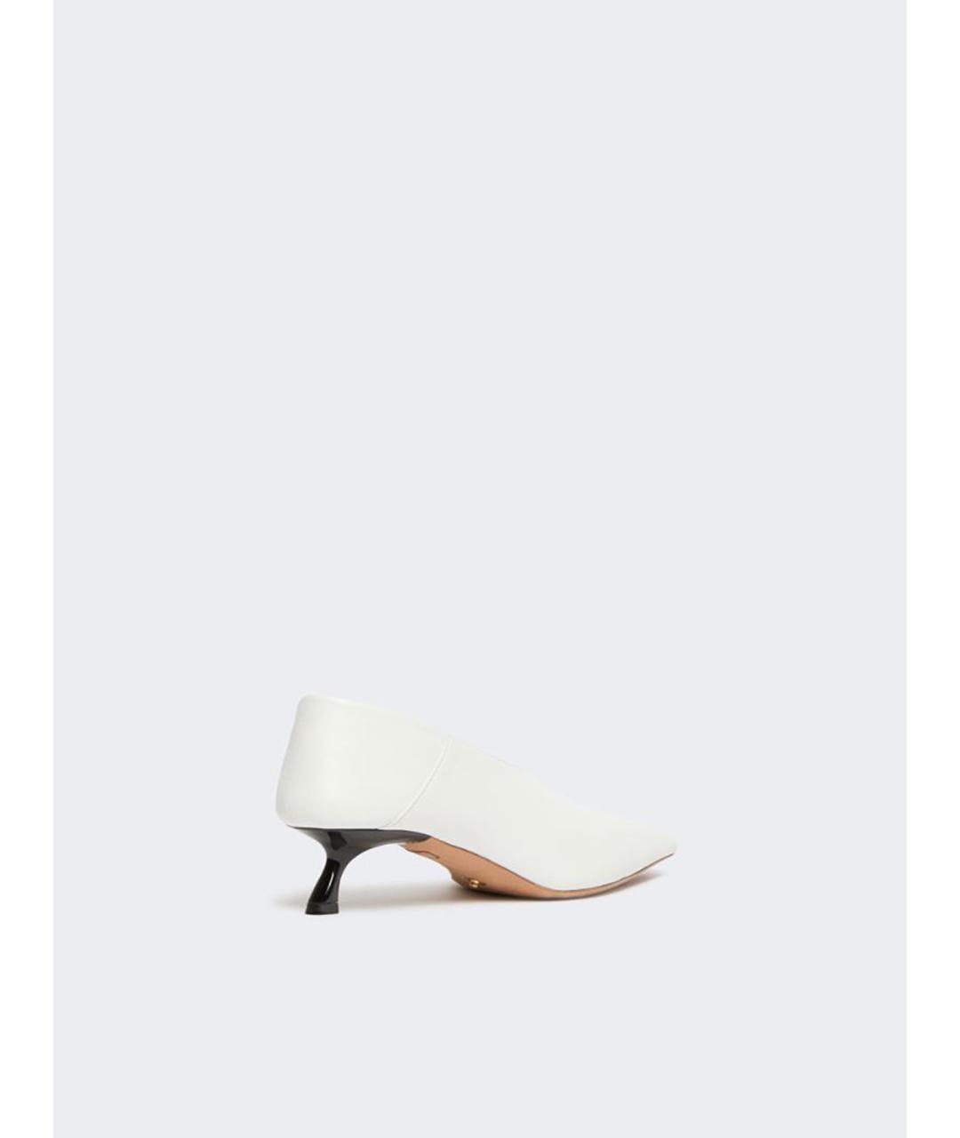 SPORTMAX Белые кожаные туфли, фото 3