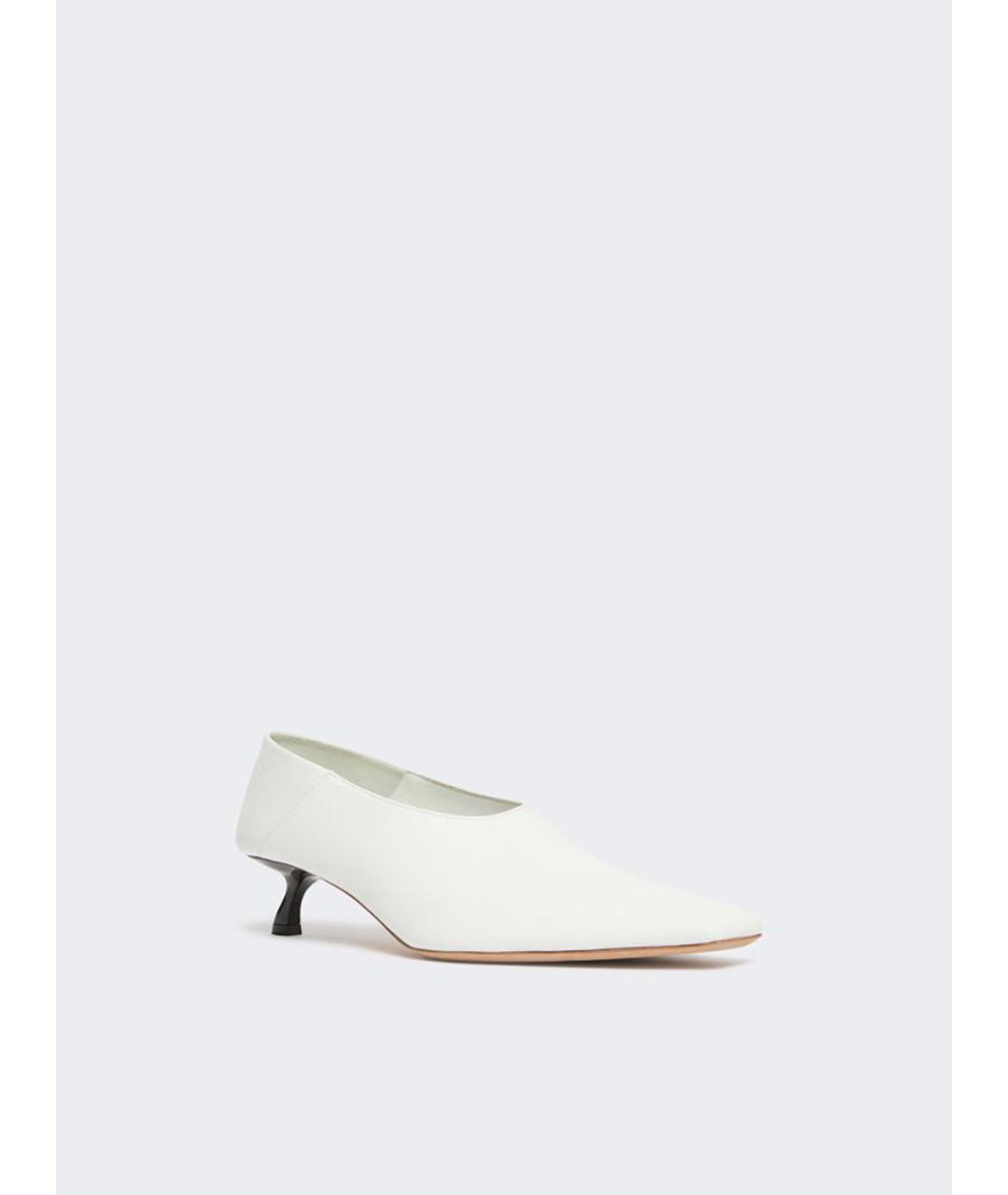 SPORTMAX Белые кожаные туфли, фото 5