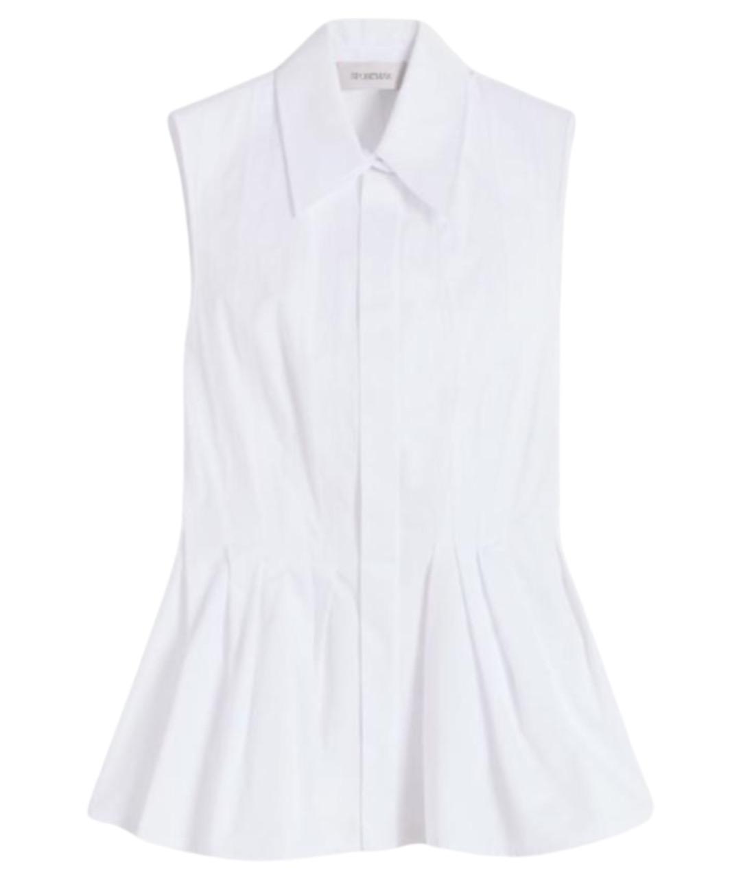 SPORTMAX Белая хлопковая рубашка, фото 1