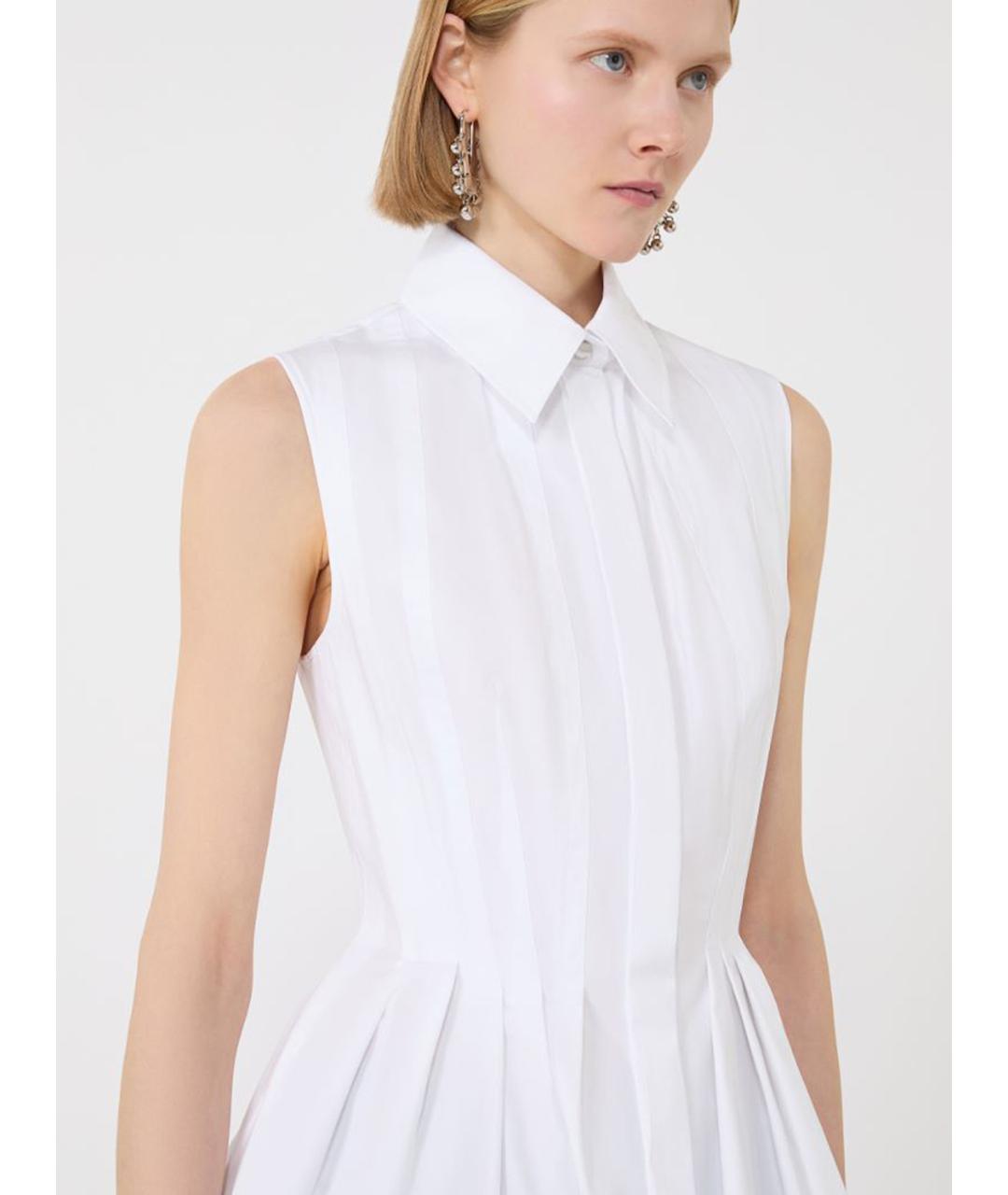 SPORTMAX Белая хлопковая рубашка, фото 5