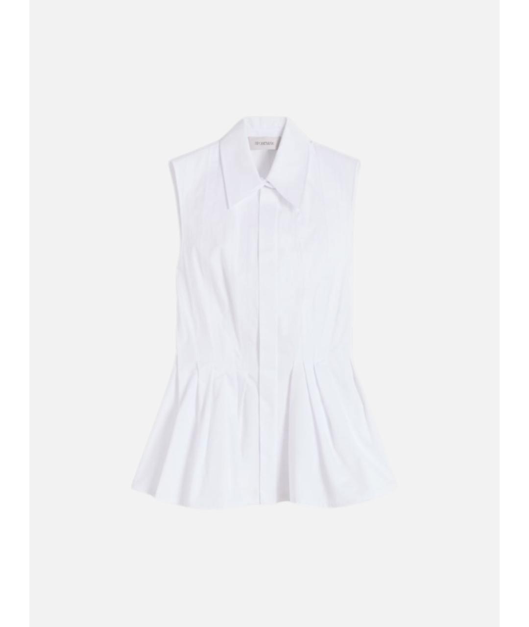 SPORTMAX Белая хлопковая рубашка, фото 6