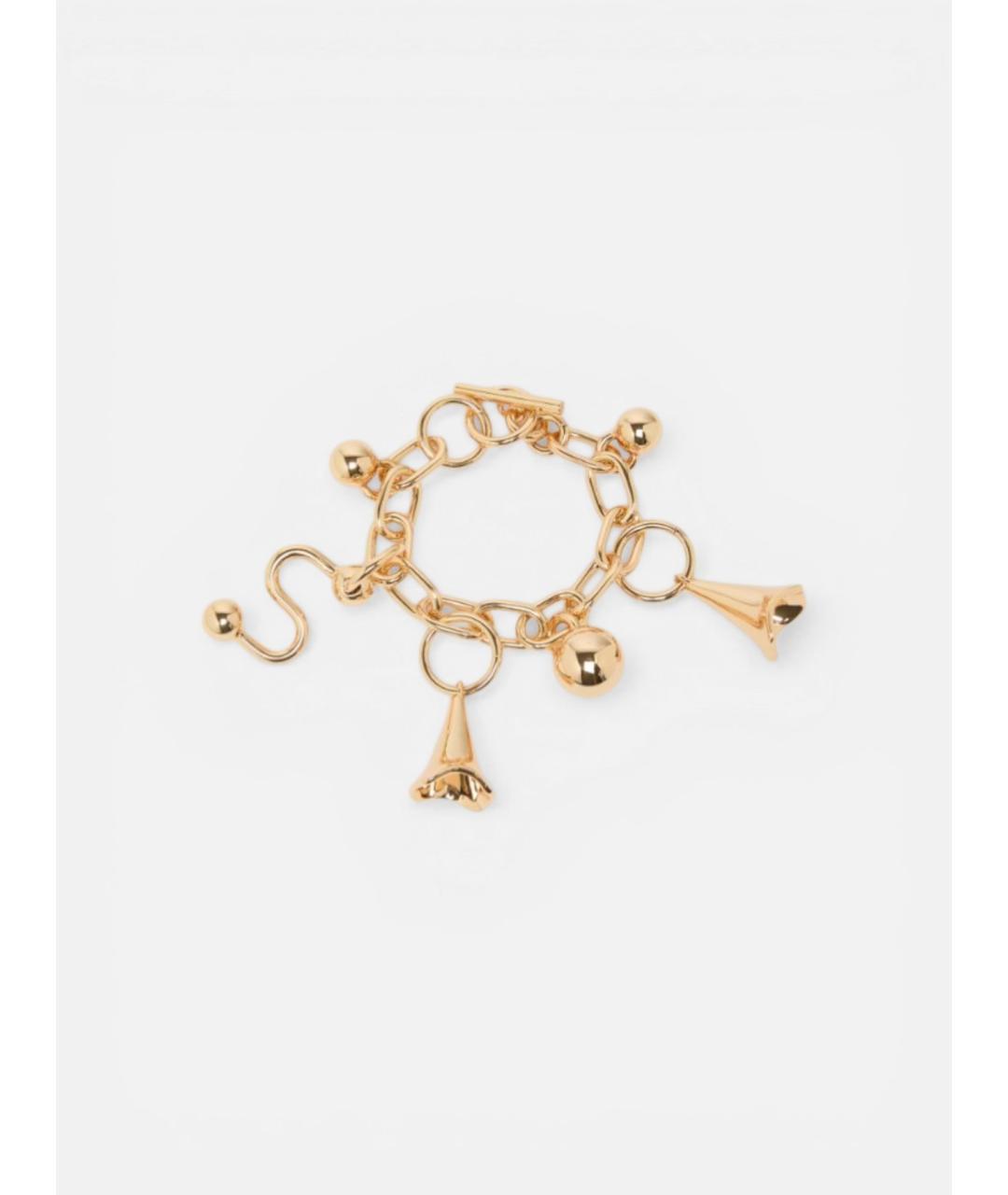 SPORTMAX Золотой металлический браслет, фото 4