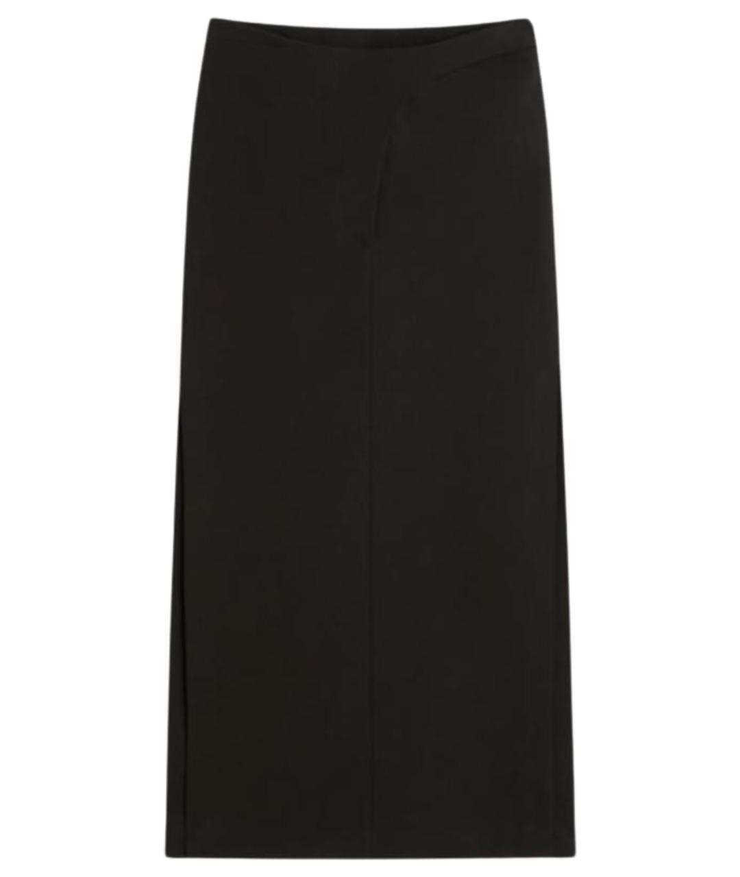 SPORTMAX Черная хлопковая юбка миди, фото 1