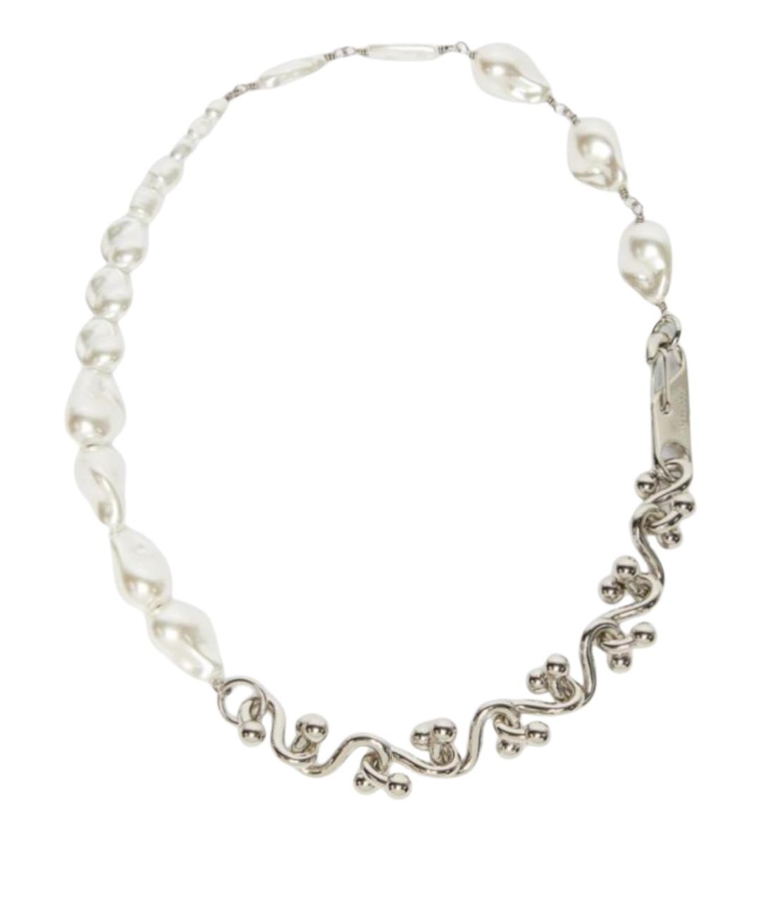 SPORTMAX Серебряное металлическое колье, фото 1